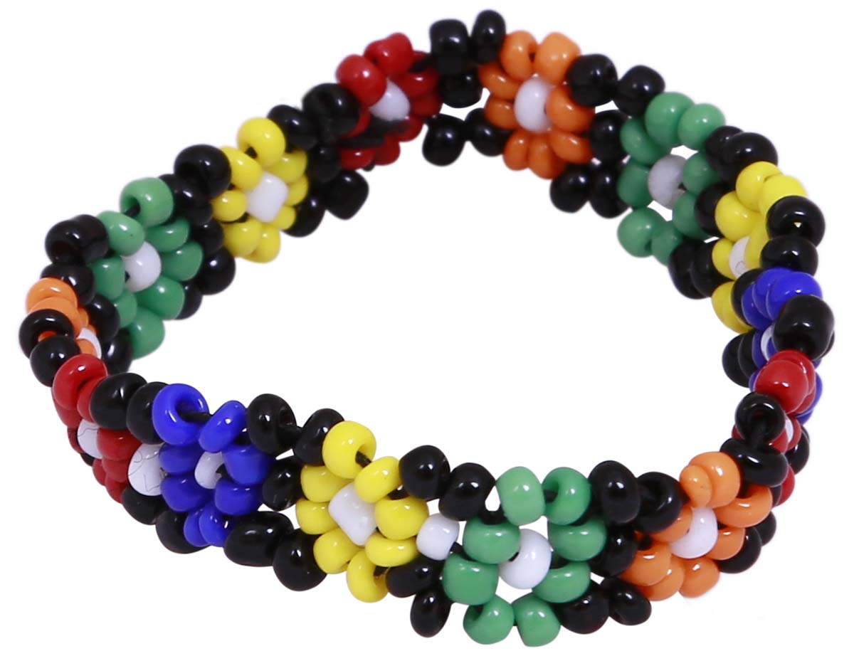 Wholesale Hand Beaded Colorful Wrist Band/Bracelet in Bulk - Wholesale Wrist Band/Bracelet with Floral Patterns - Stylish Women Fashion Jewelry & Accessories